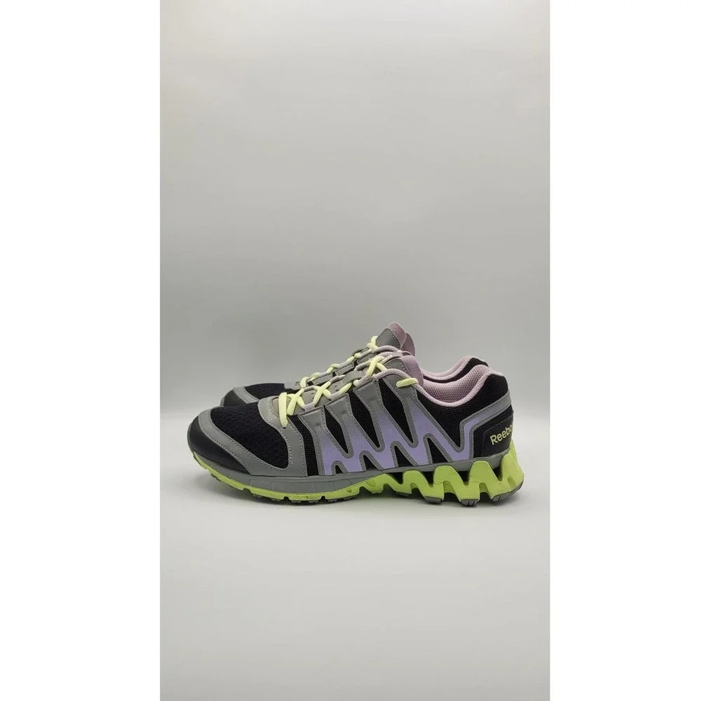Reebok Zigkick Tahoe Road II Womens 9.5 Running Shoes Black Gray Purple M42915 - Picture 4 of 12